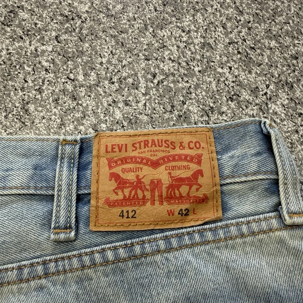 Levis 412 Denim Jean Shorts Mens 42 Slim Fit 9